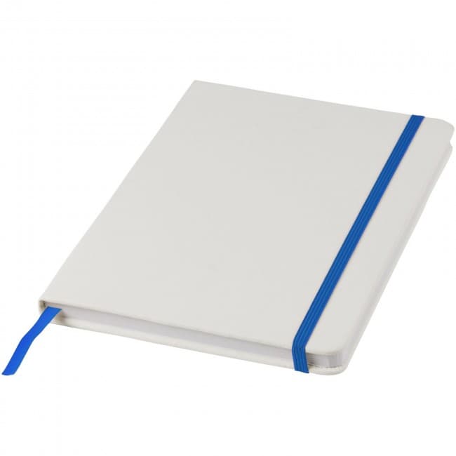 Custom Printed Spectrum A5 white notebook with coloured strap - Image 6