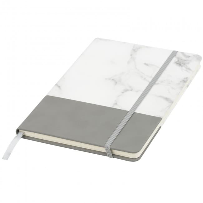 Custom Printed Two-tone A5 marble look notebook - Image 2