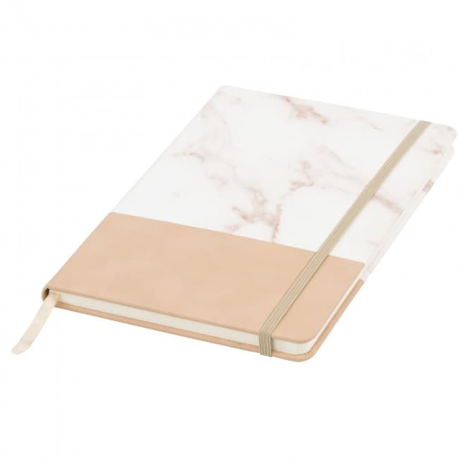 Custom Printed Two-tone A5 marble look notebook - Image 1