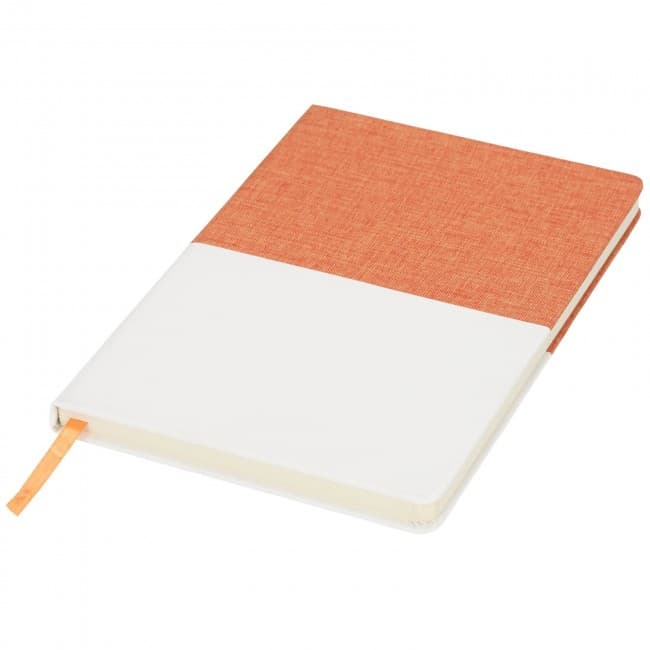 Custom Printed Two-tone A5 canvas notebook - Image 1