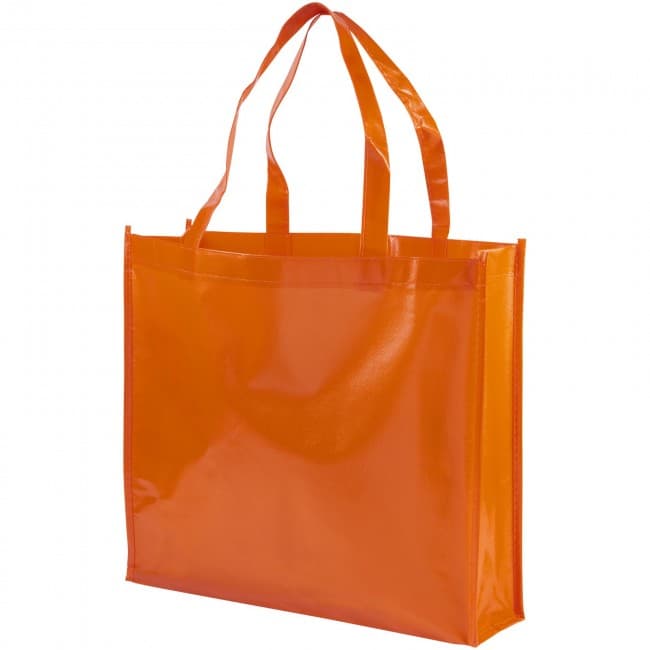 Custom Printed Shiny laminated non-woven shopping tote bag - Image 2