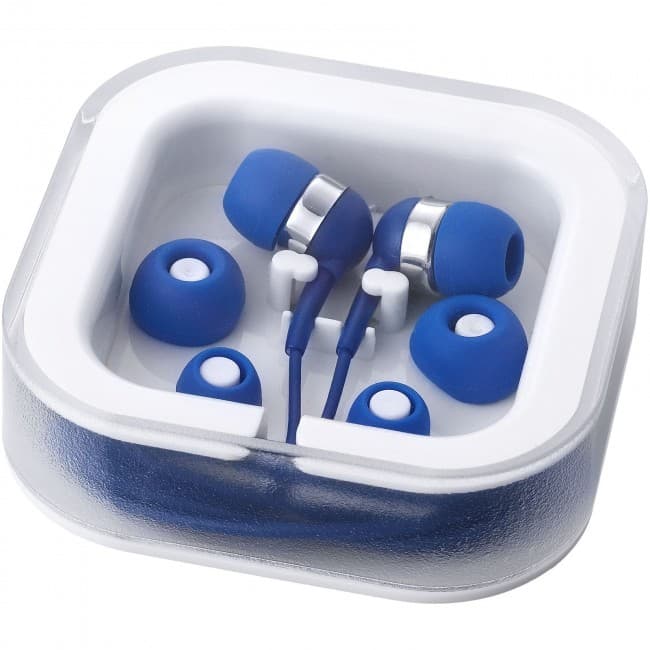 Custom Printed Sargas earbuds with microphone - Image 2