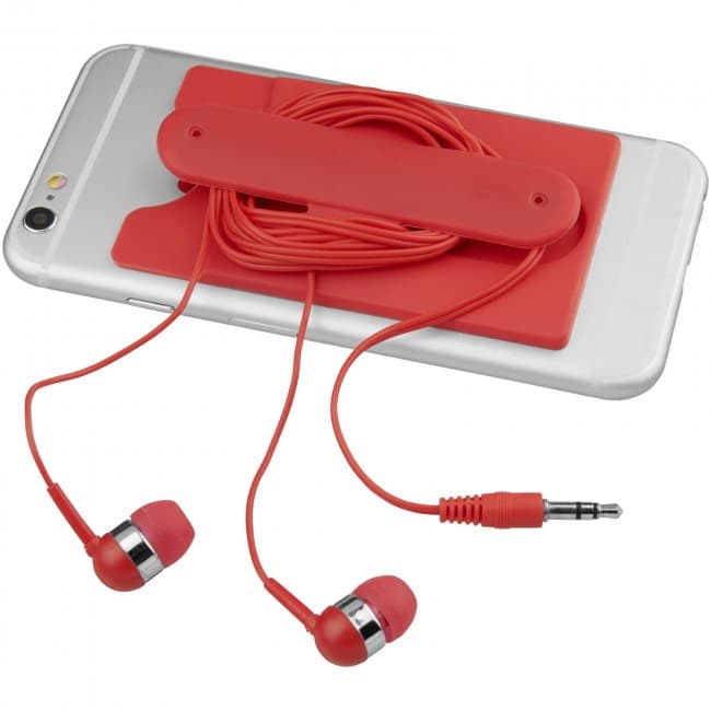 Custom Printed Wired earbuds and silicone phone wallet - Image 3