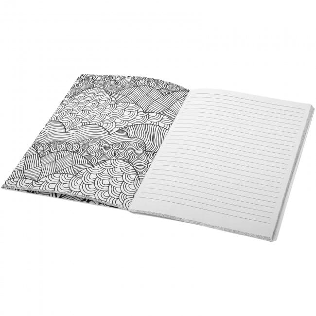 Custom Printed Doodle-therapy colouring notebook