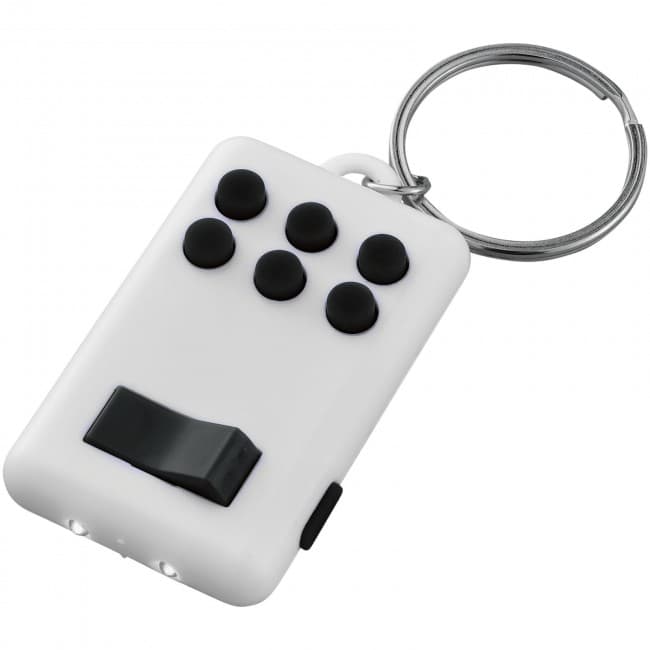 Custom Printed Flip-and-click anti-stress LED light keychain - Image 1