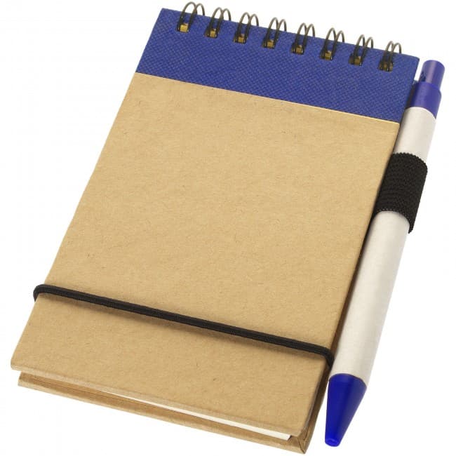 Custom Printed Zuse A7 recycled jotter notepad with pen - Image 1