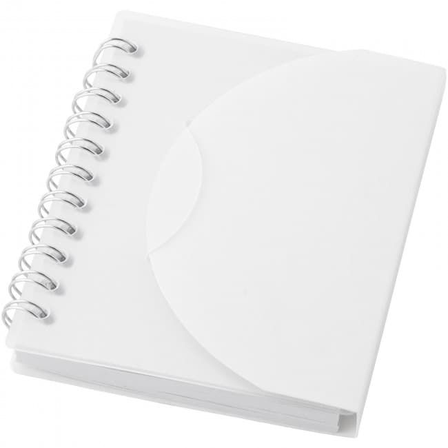 Custom Printed Post spiral A7 notebook with blank pages - Image 1