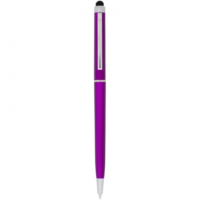 Custom Printed Valeria ABS ballpoint pen with stylus - Image 4