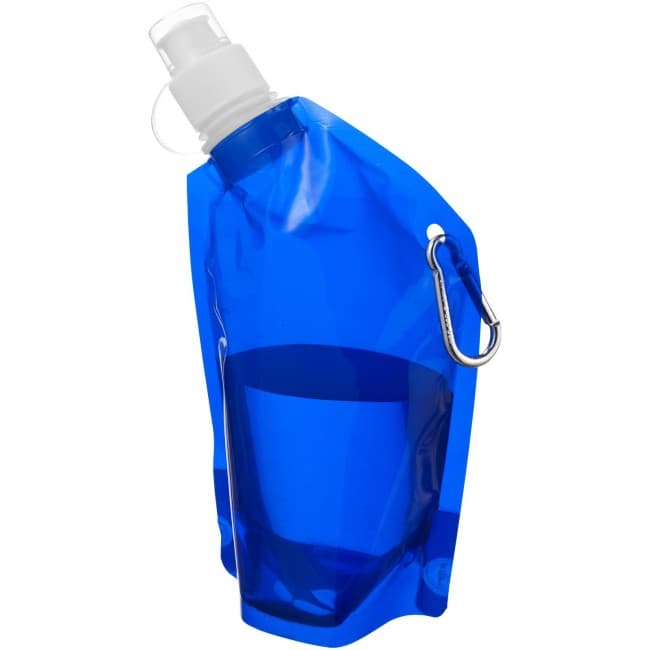 Custom Printed Cabo 375 ml mini water bag with carabiner - Image 2