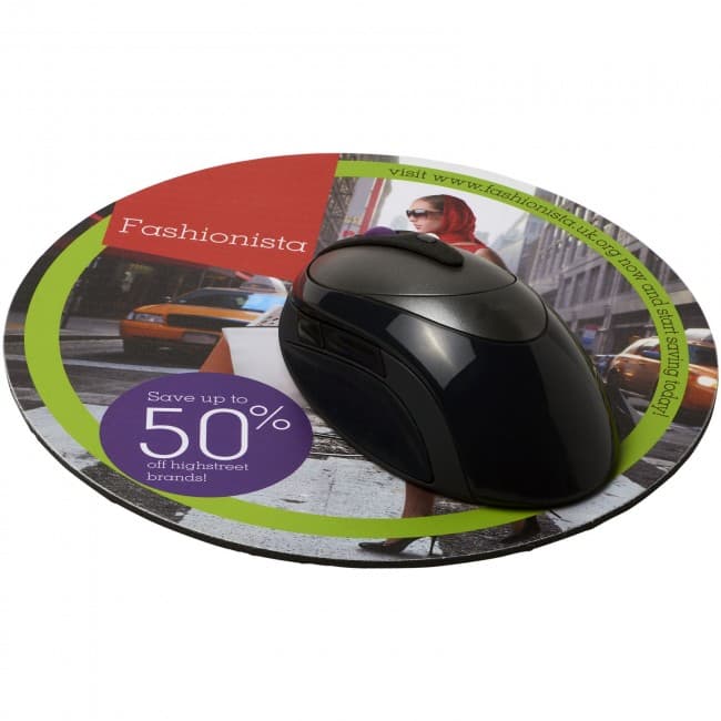 Custom Printed Q-Mat® round mouse mat