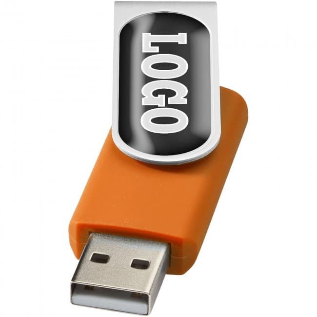 Custom Printed Rotate-doming 4GB USB flash drive - Image 2