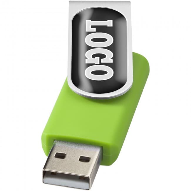 Custom Printed Rotate-doming 4GB USB flash drive - Image 1