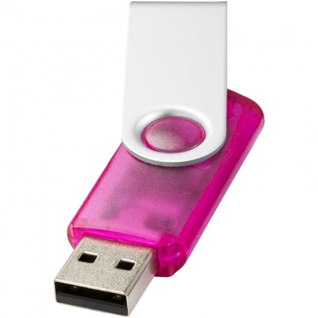 Custom Printed Rotate-translucent 2GB USB flash drive - Image 5