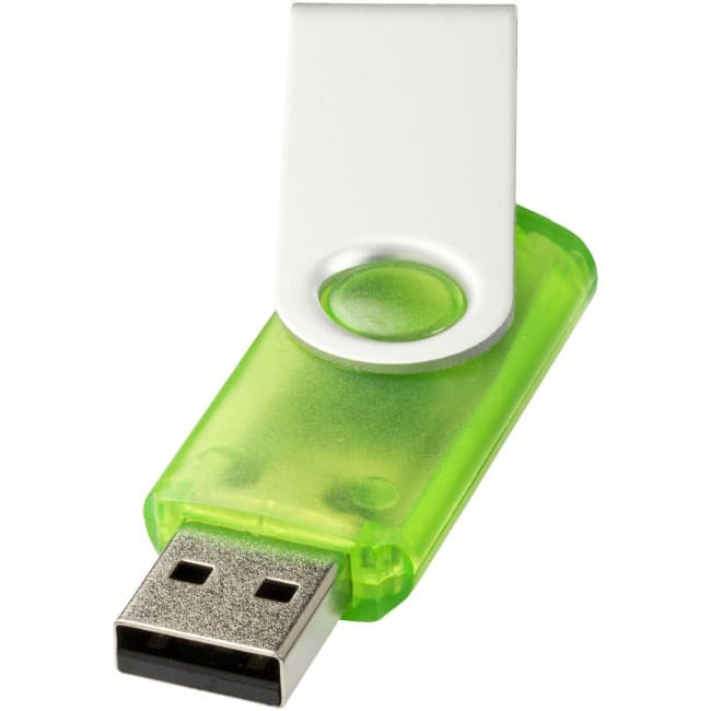 Custom Printed Rotate-translucent 4GB USB flash drive - Image 4