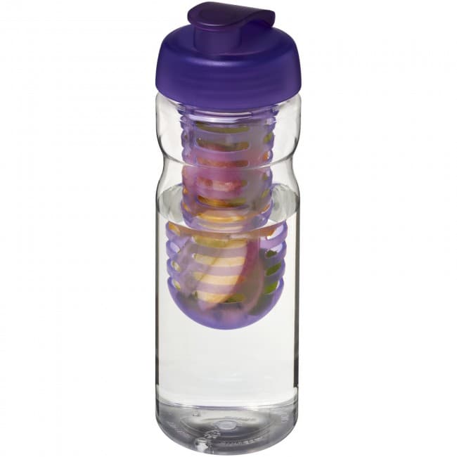 Custom Printed H2O Base® 650 ml flip lid sport bottle & infuser - Image 1