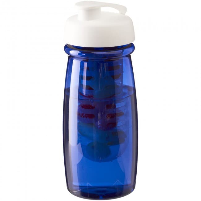 Custom Printed H2O Pulse® 600 ml flip lid sport bottle & infuser - Image 4