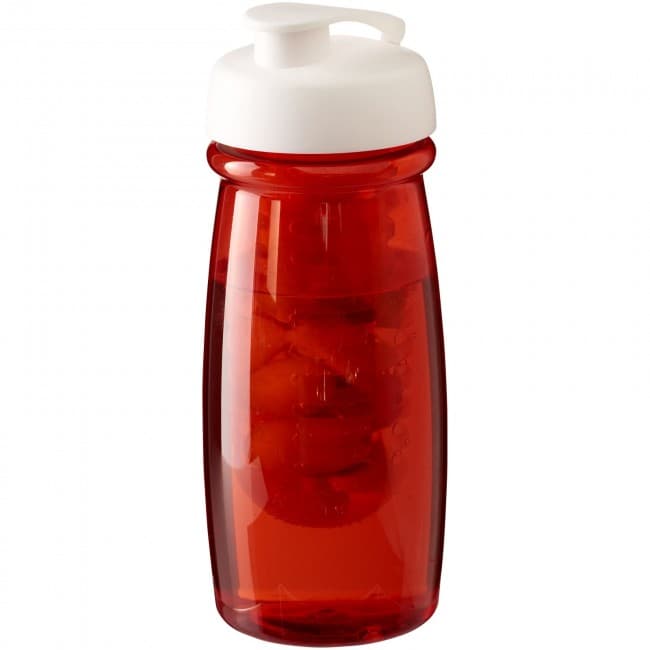 Custom Printed H2O Pulse® 600 ml flip lid sport bottle & infuser - Image 3