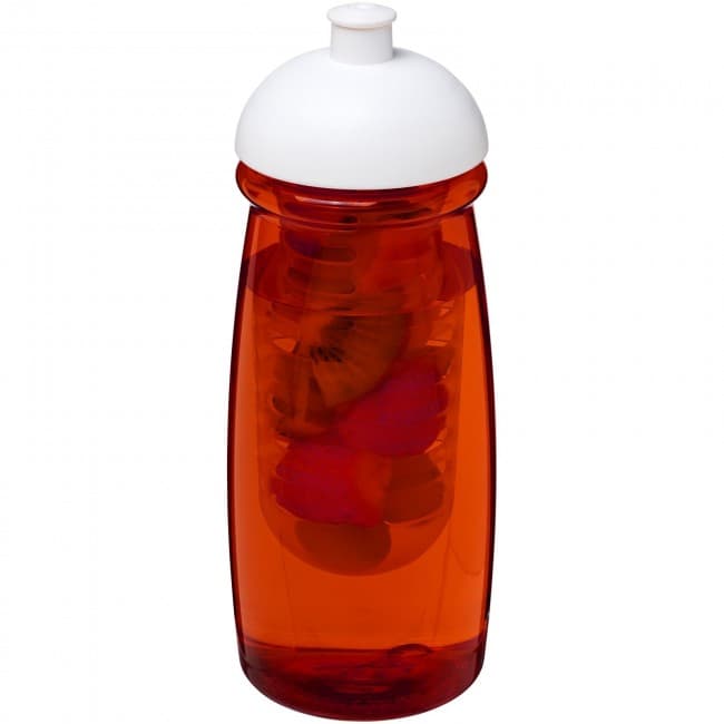 Custom Printed H2O Pulse® 600 ml dome lid sport bottle & infuser - Image 1