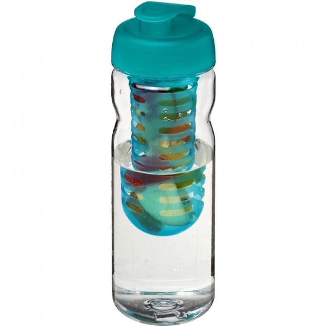 Custom Printed H2O Base Tritan? 650 ml flip lid bottle & infuser - Image 4