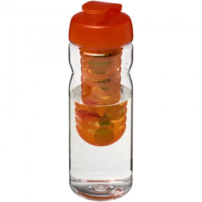 Custom Printed H2O Base Tritan? 650 ml flip lid bottle & infuser - Image 3