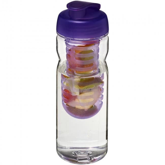 Custom Printed H2O Base Tritan? 650 ml flip lid bottle & infuser - Image 1