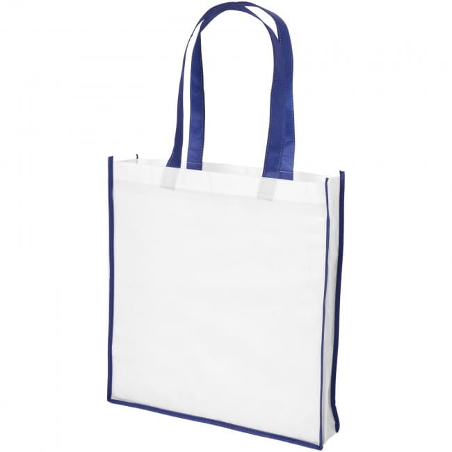 Custom Printed Contrast large non-woven shopping tote bag - Image 6