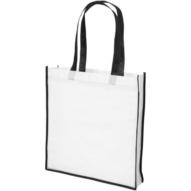 Custom Printed Contrast large non-woven shopping tote bag - Image 5