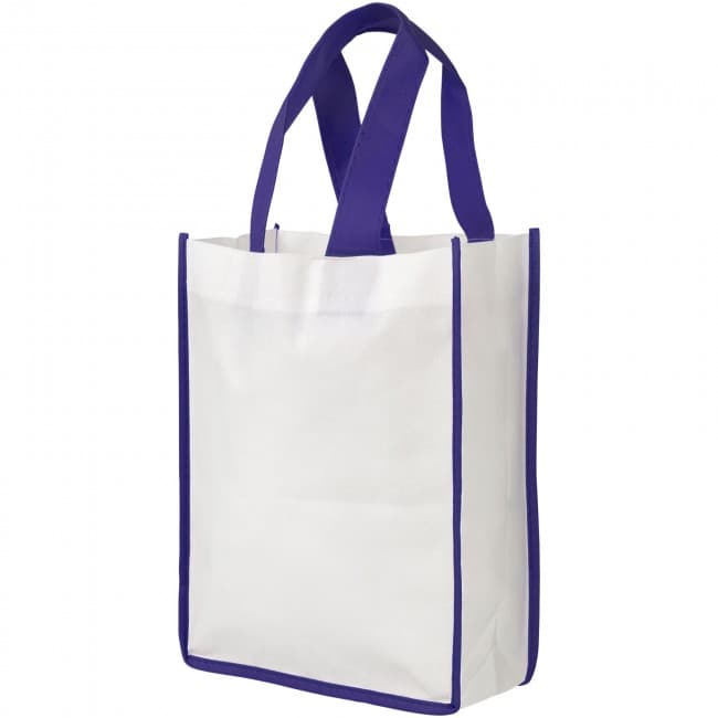 Custom Printed Contrast small non-woven shopping tote bag - Image 3