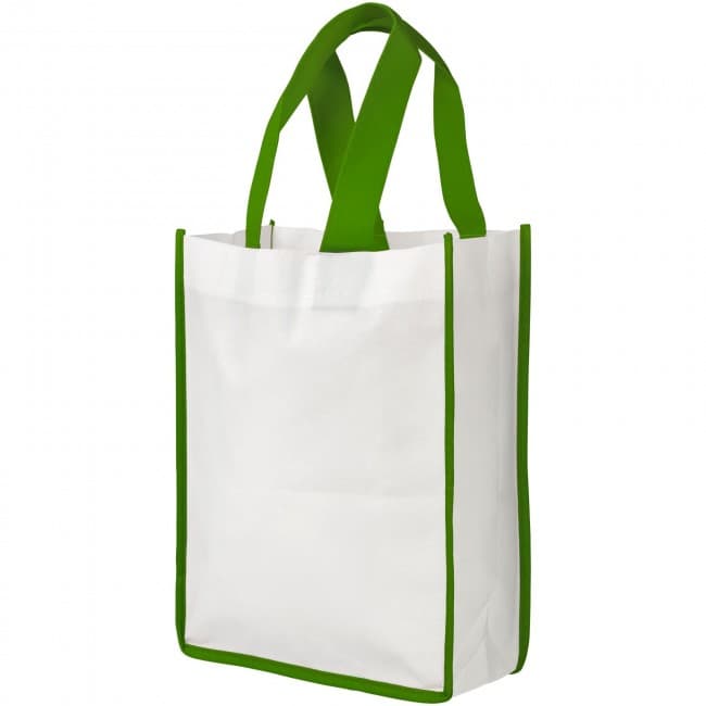 Custom Printed Contrast small non-woven shopping tote bag - Image 2