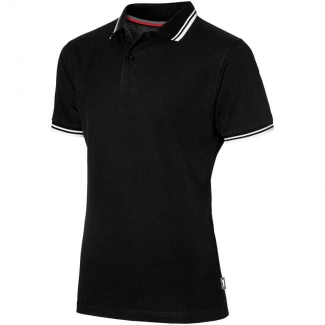 Custom Printed Deuce short sleeve men's polo with tipping - Image 1