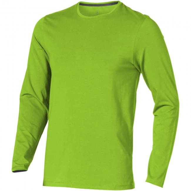 Custom Printed Ponoka long sleeve men's organic t-shirt - Image 3