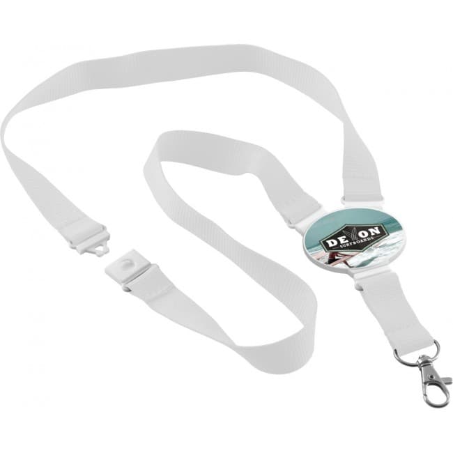 Custom Printed Elliptical Shape Snap Lanyard