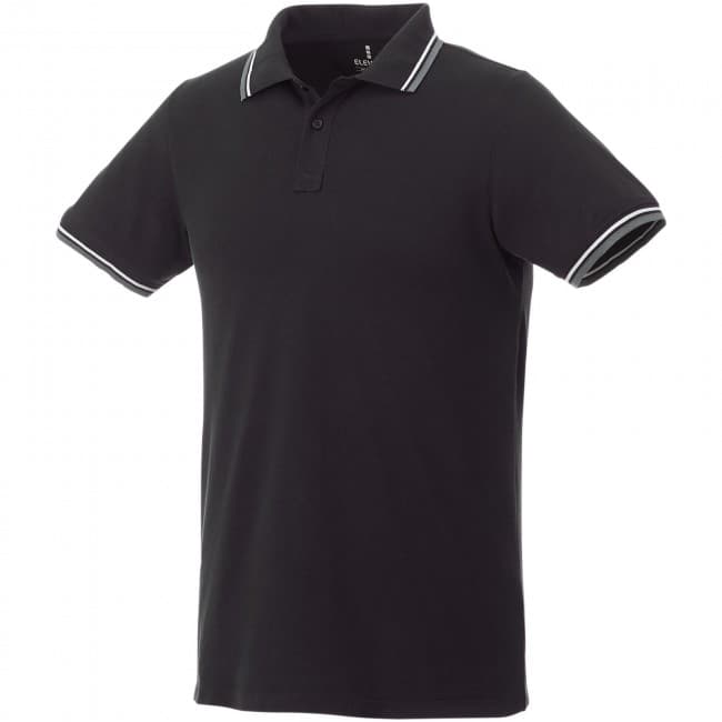 Custom Printed Fairfield short sleeve men's polo with tipping - Image 1