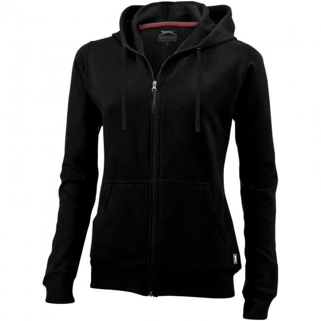 Custom Printed Open full zip hooded ladies sweater - Image 1