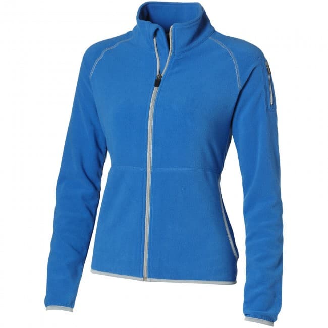 Custom Printed Drop shot full zip micro fleece ladies jacket - Image 4