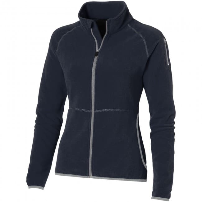 Custom Printed Drop shot full zip micro fleece ladies jacket - Image 3