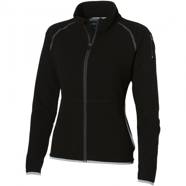 Custom Printed Drop shot full zip micro fleece ladies jacket - Image 1