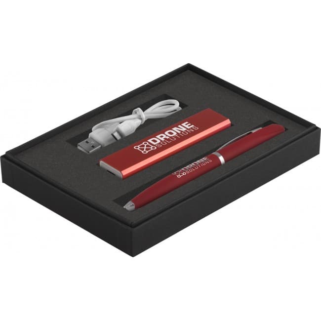 Custom Printed Gift Set 7: Hydra Power Bank and Balfour Ballpen