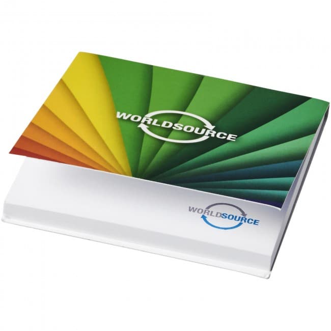 Custom Printed Sticky-Mate® soft cover squared sticky notes 75x75 - 25 pages