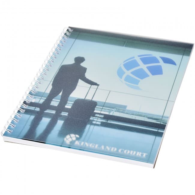 Custom Printed Desk-Mate® wire-o A5 notebook PP cover - 50 pages - Image 2