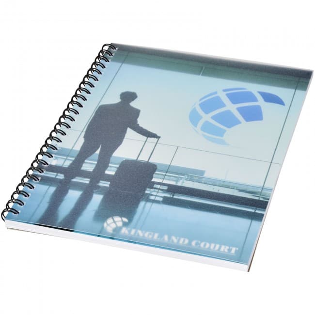 Custom Printed Desk-Mate® wire-o A5 notebook PP cover - 100 pages - Image 1