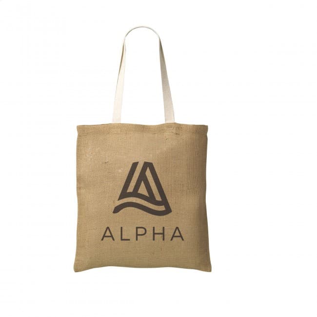 Custom Printed Geneva Jute Shopper bag