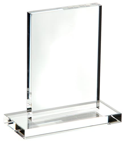 Custom Printed Small Optical Crystal Rectangular Trophy Award