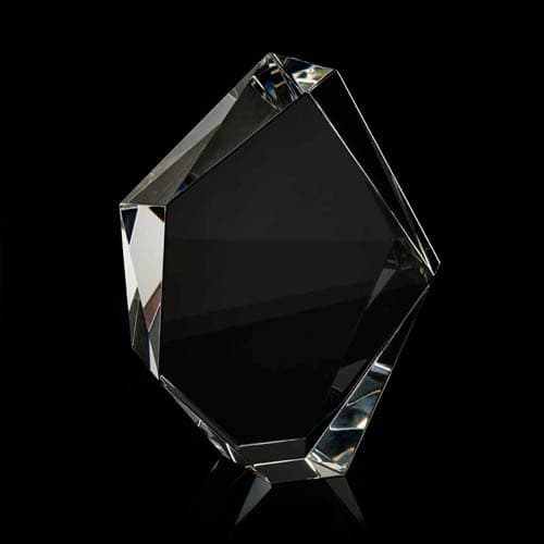 Custom Printed Medium Optical Crystal Facet Iceberg Award