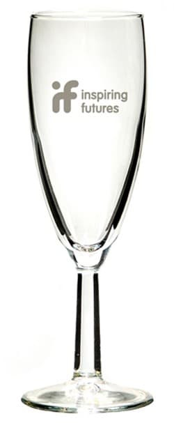 Custom Printed Modern Budget Flute Glass 6oz