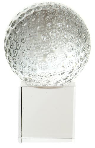 Custom Printed Crystal 50mm Golf Ball Award