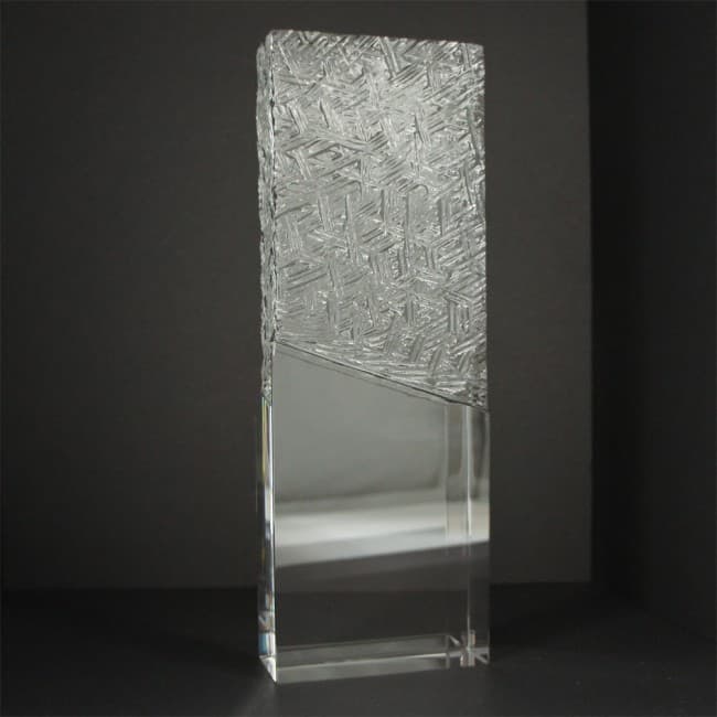 Custom Printed Large Optical Crystal Tombstone Award