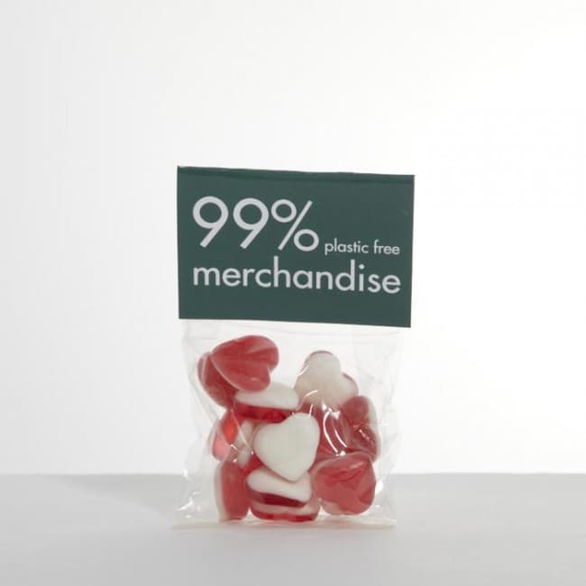 Custom Printed Header Sweet Bag - Haribo Hearts