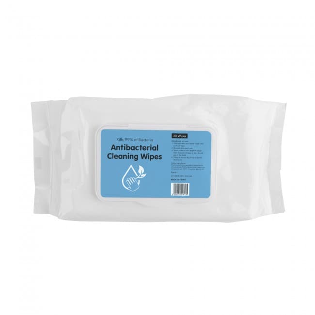 Custom Printed Anti Bacterial Wipes 30 Pack