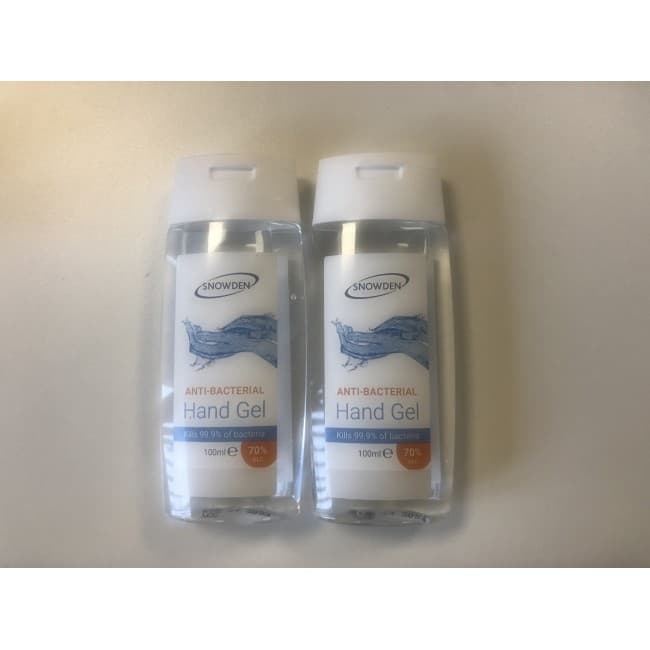 Custom Printed Snowden 100ml Anti Bacterial Hand Gel